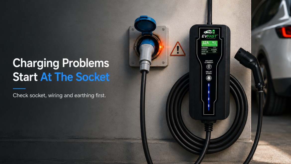 Why EV Charging Problems Often Start At The Socket, Not The Charger